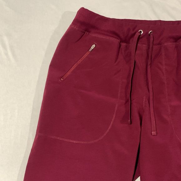 Cherokee Infinity Burgundy Red Stretch Scrub Pants Womens Medium Zip Pockets - Picture 3 of 11